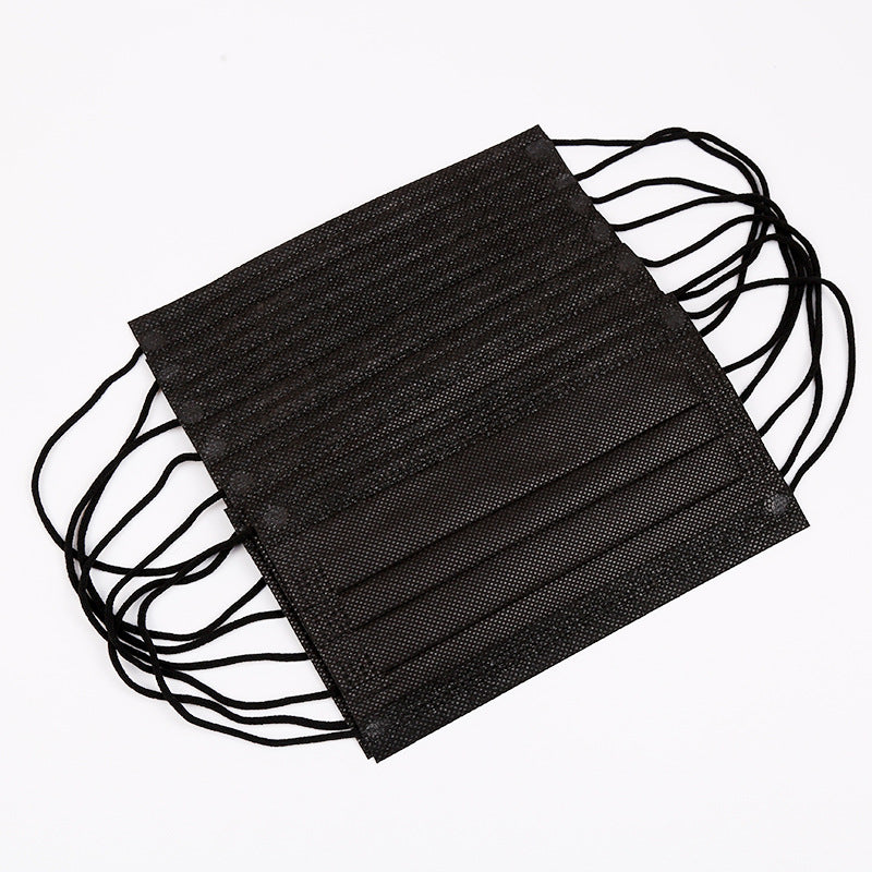 50 PCS BLACK Color 3-PLY Medical Surgical disposable Earloop Face Mask Mouth & Nose Protector CE Approved FDA 510K