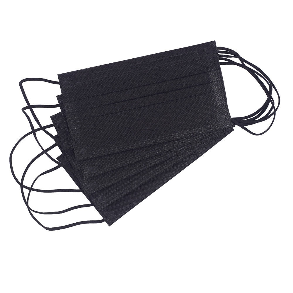 50 PCS BLACK Color 3-PLY Medical Surgical disposable Earloop Face Mask Mouth & Nose Protector CE Approved FDA 510K