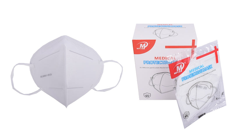 Original4u MIPLNI KN-95 Protective Respirators Protective 5 Layers Face Mask 10 Pack - BFE>%95