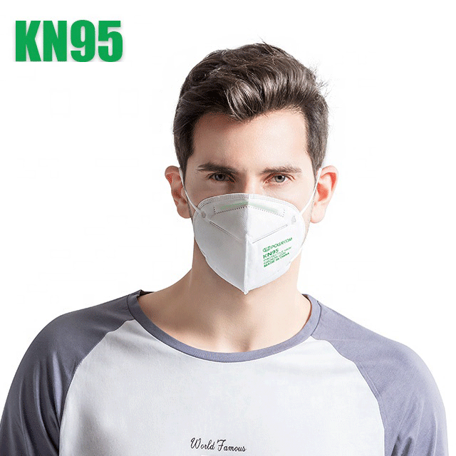 Powecom KN95 Protective Respirator Ear Loop Face Mask Standard GB2626-2019 EXP 2026