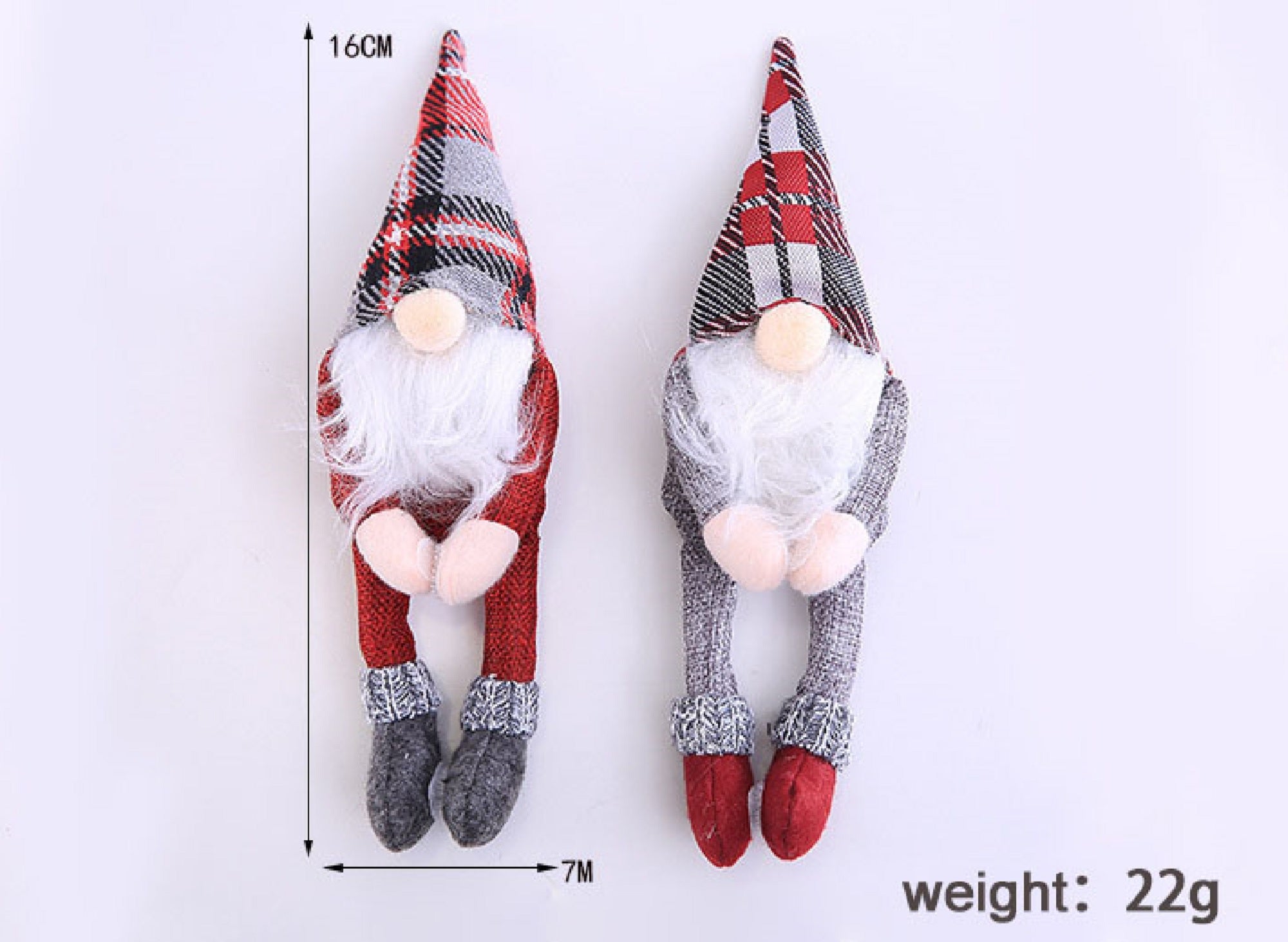 Two pcs Christmas Gnomes Wine Bottle Cover Santa - Handmade Swedish Tomte Plush Gnomes Bottle Toppers - Holiday Christmas Decorations