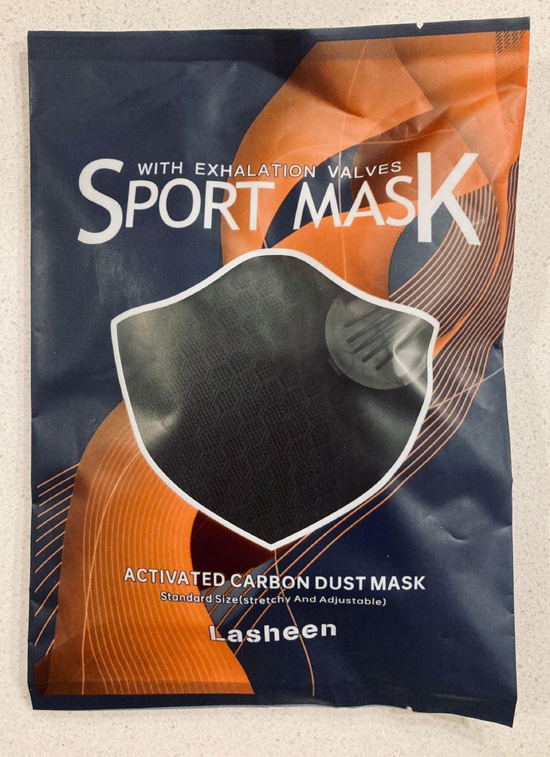 2 Pack - Dual Air Valve Cycling Sport Face Mask Cover PM2.5 Carbon Filter - Reusable & Washable - Black - Shipping from U.S.