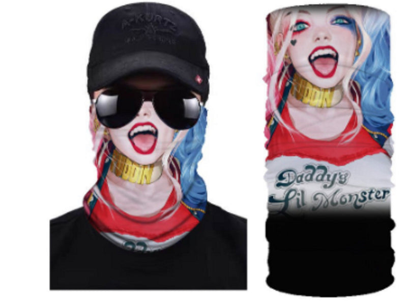 Original4u Neck Gaiter Breathable Face Cover Bandana Face Mask for Men Women 3D Print Head Wrap Scarf Headwear Multi-Purpose